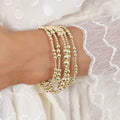 Go2boho Women's Trendy 18K Gold Filled Plated Bracelet Wholesale Fashion Stainless Steel Copper Bead Bracelets New Arrival