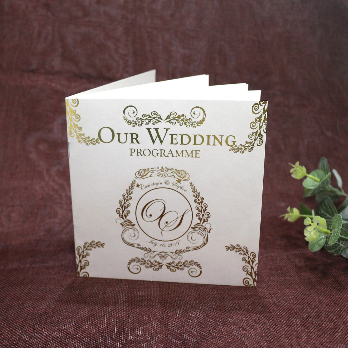 Booklet Wedding Program Stationary Card Wedding Invitation for Party Engagement Ceremony MegaBDM