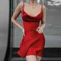 Factory Wholesale Shiny Satin Luxury Party Dress Casual Dresses Sexy Backless Women's Dresses