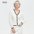 Wholesale Retro Short Twist Fashion Contrast Color V-neck Sweater Sweater Women Loose Lazy Cardigan Jacket