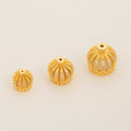 Classic 18K & 14K Gold Plated Brass Bead Caps Charms European and American Style Pendant Connectors Micro Set Zircon Crown