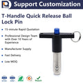 T Handle Ball Lock Pin Stainless Steel Ball Locking Pin Pull Ring Quick Release Pin Aluminum Handle Industry Application