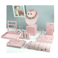 Professional Pink Velvet Jewelry Store Display Stand Set Necklace Earring Ring Tray Shop Container