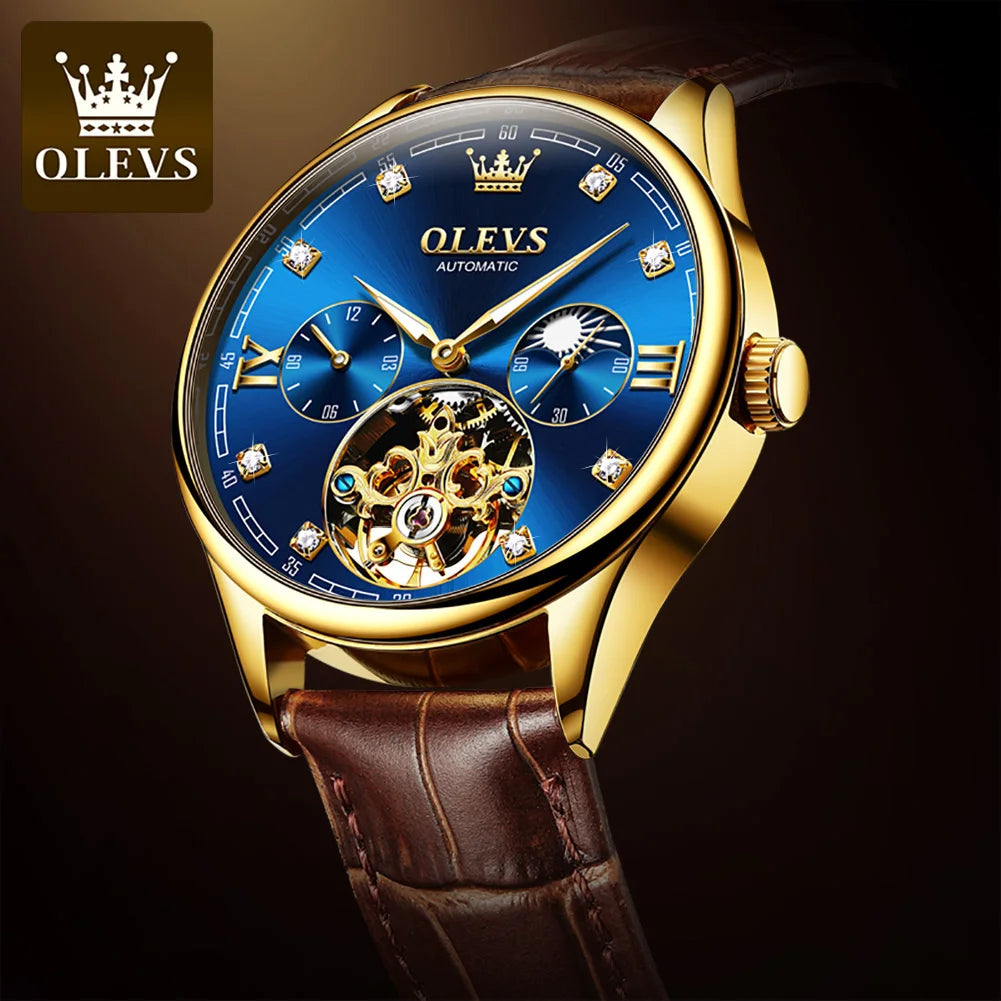 OLEVS  3601 Top Brand Luxury Sport Oem Luxury Custom Automatic Mechanical  Luxury Wrist Watch for Men Automatic Watch