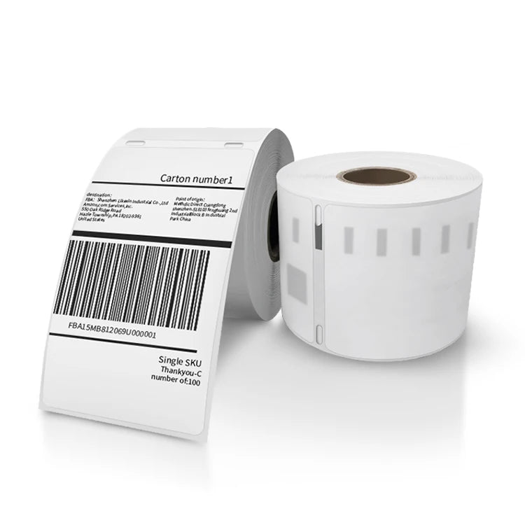 Dymo Label Packaging Gloss Waterproof TOP Coated Thermal Sticker Customized Logo 4x6 4XL Size ECO Coating Paper Roll Logistics