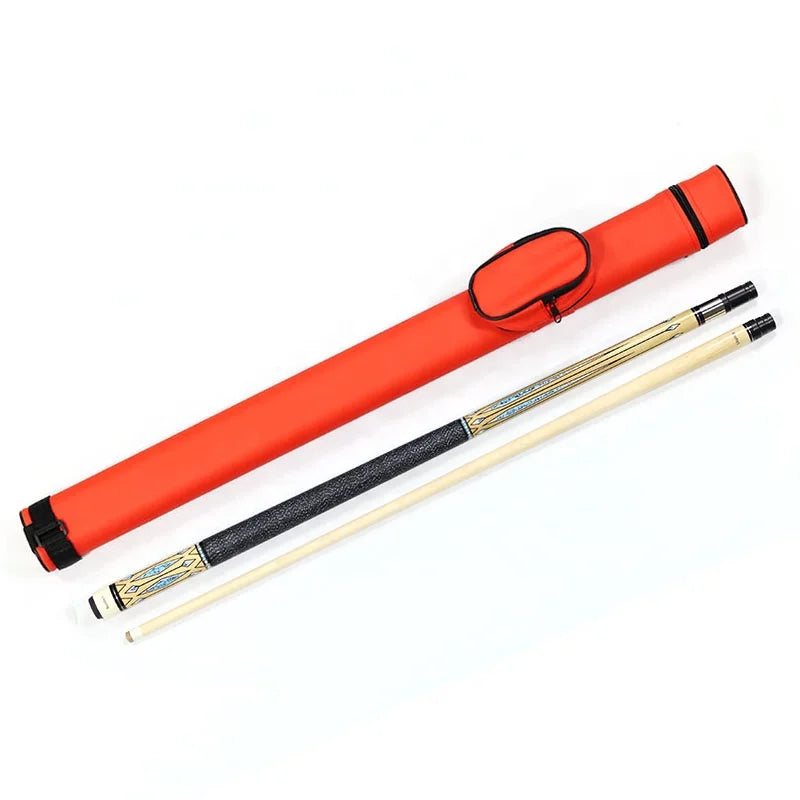 Hot Seller Billiard Product 2-PC Canadian Maple Wood 58" Pool Cue Uni-loc Joint Tip 12.5MM with PU Cue Bag Combination Set