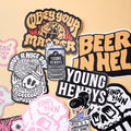UV Matte Film Logo Carton Individual PVC Vinyl Stickers Waterproof 5 Years Weatherproof Die Cut Stickers for Outdoor