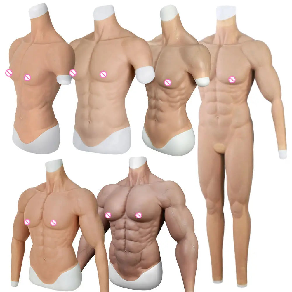 Lifelik Artificial Variety of Silicone Muscle Suit Form Male Troso False Pectoralis for Cosplay Crossdresser Masquerade Disguise