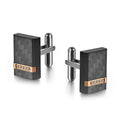 Men's Gift Cufflinks HandcraftedStainless Steel Rose Gold Plated Cuff Links With Diamond