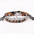 Custom Men's Macrame Bracelet New Design Luxury Handmade Jewelry Natural Tiger Eye Stainless Steel Beads Classic Gift JBS11449