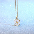 Ins Popular Gold Plated Necklace White Shell 12 Constellations Pendant Necklaces