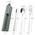 Custom Eco-Friendly Korean Flatware Set 304 Stainless Steel Cutlery for Outdoor Tableware Camping Spoon Fork and Chopsticks