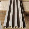 Waterproof Wall Panel WPC Fluted Sheet Mediterranean Design Interlocking Installation Bedroom Full Decoration Grooved