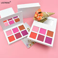 DIY Makeup Contour Bronzer Highlighter Blush  Palette Private Label 6 Colors Waterproof Vegan Blusher Palette  for Women Girls