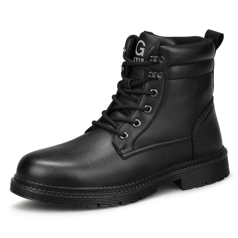 Fashion High Top Safety Shoes Anti Smashing Anti Piercing Waterproof Safety Boots Comfortable and Wear-Resistant Work Boots