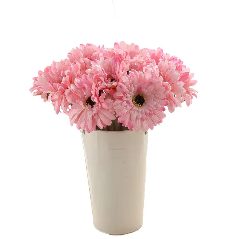 Factory Wholesale Colorful Gorgeous American Pastoral Style Gerbera Simulation Flowers for Home Decoration Bulk Orders