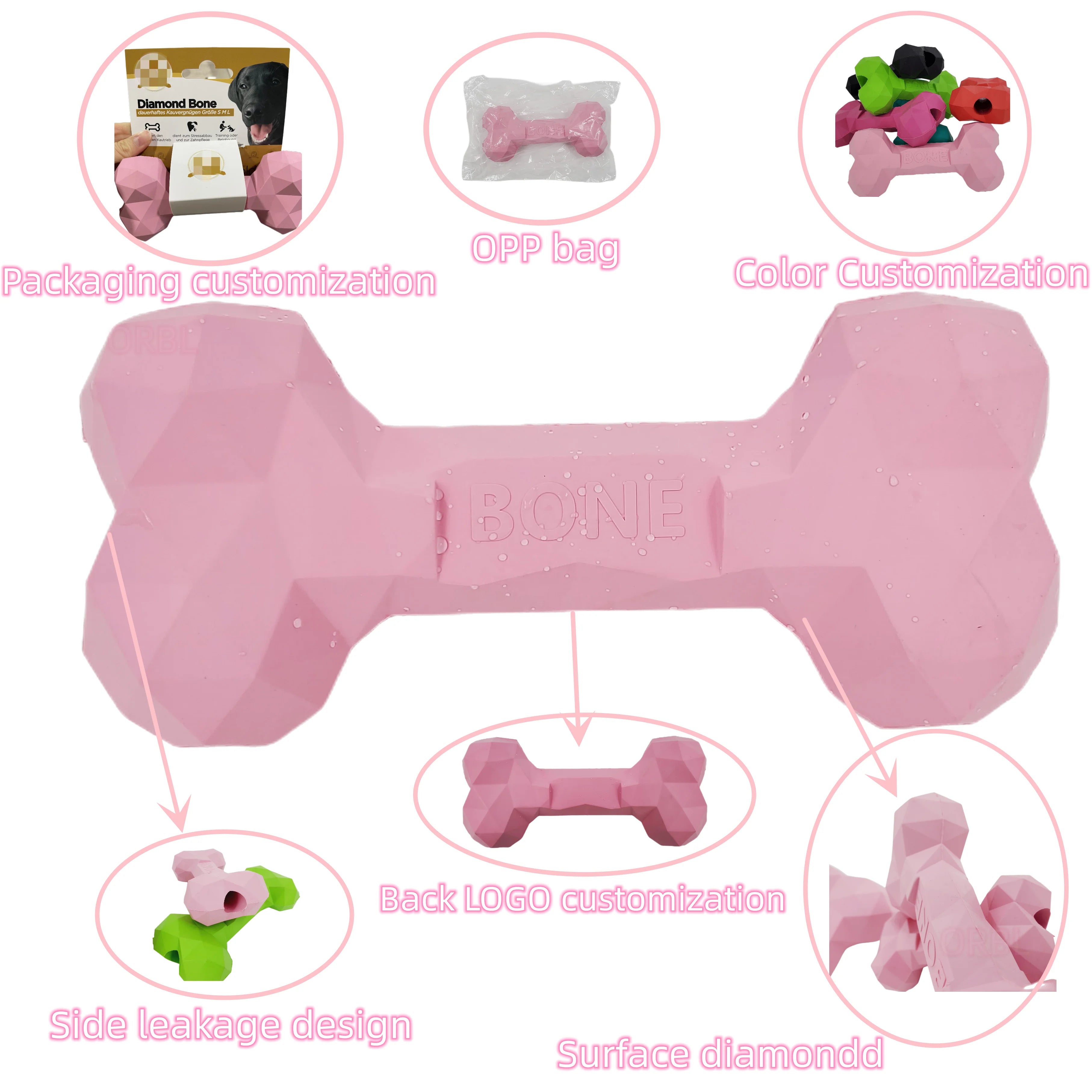 Manufacturer Pet Dog Toys Bone Chew Toys Aggressive Chewers Rubber Dog Training Toy