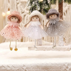 Lovely New Arrival Angel Gift Girl Decorations Santa Claus Small Toy Christmas Angel Dolls Cute Xmas Tree Ornament