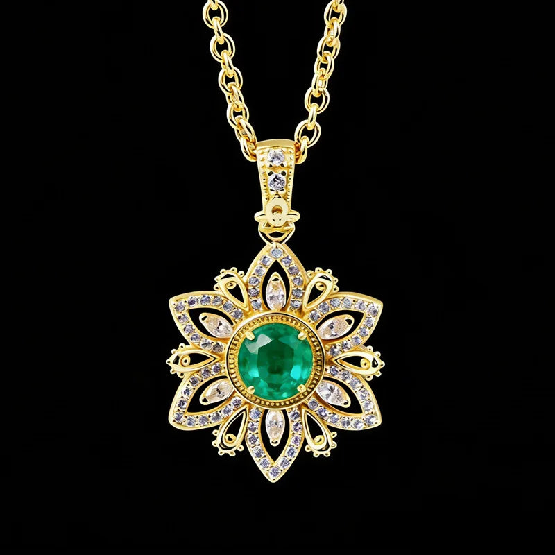 Elevate Your Style Everyday Wear Luxury Flower Shaped 925 Silver Pendant for Women
