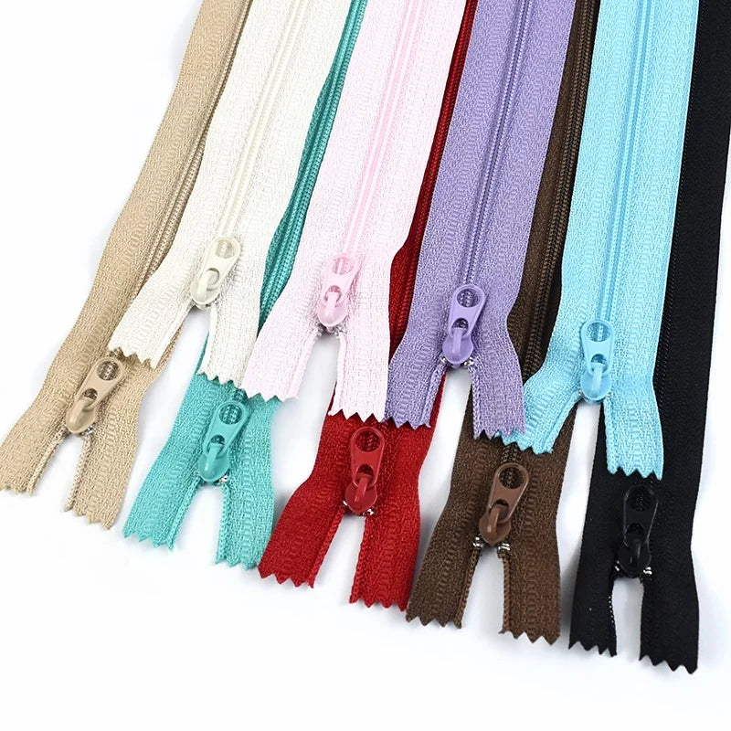 Deepeel A4-12 3# 20cm Length Nylon Zipper Sustainable Resin Close-End Coil Zipper for Home Textile DIY Handmade Sewing
