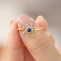 Milskye 2026 Modern Fashion Newest Fine Jewelry 18k Gold Plated 925 Silver Kyanite Side Moissanite Rings