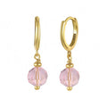 925 Sterling Silver Earings Jewelry Women Spanish Colorful Glass Stone Drop Pendant Gold Plated Hoop Earrings
