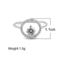 Cheap Price 925 Silver Rings Rhodium Plated Hollow Zircon Rings Jewelry Women