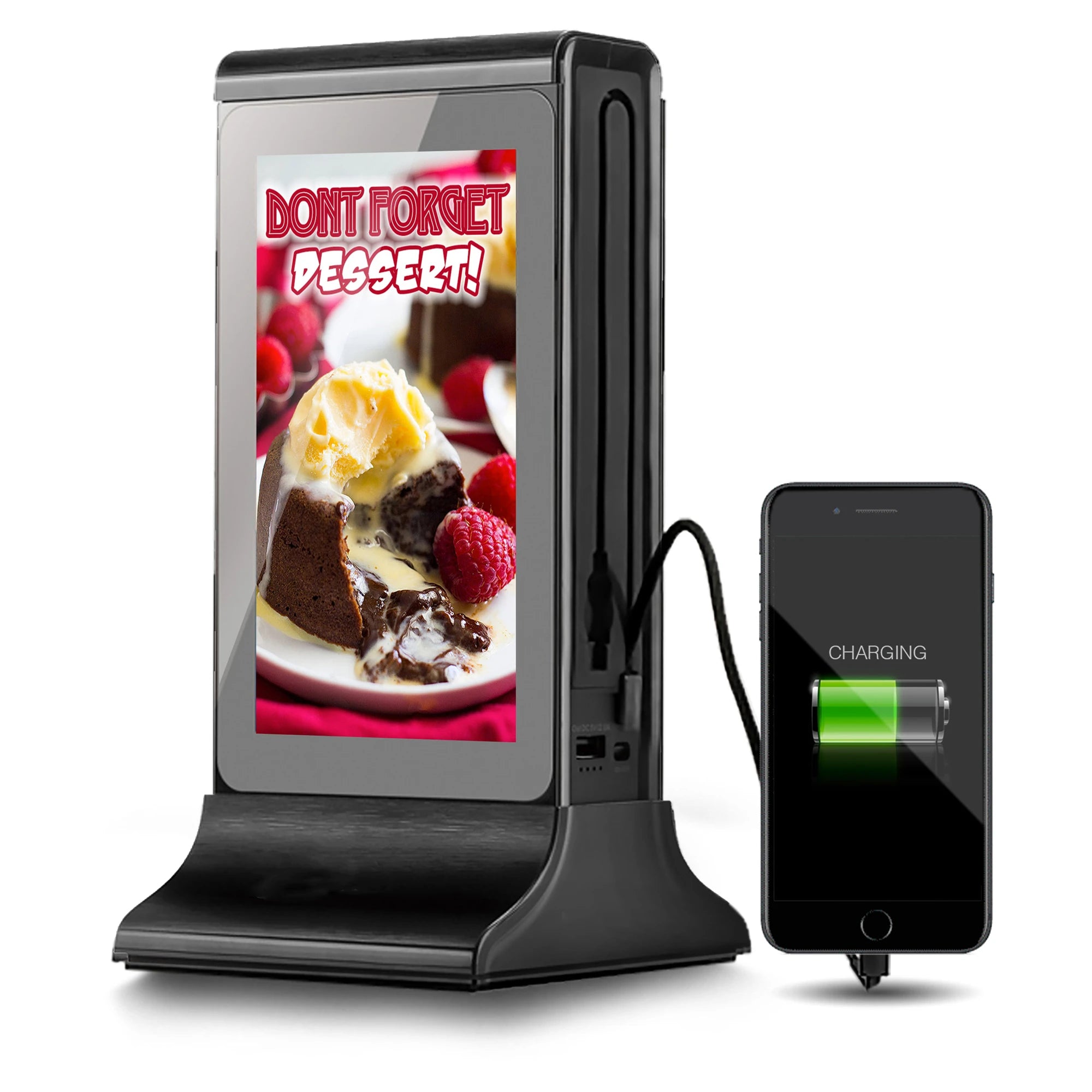 FYD-835E CMS Remotely Control Double 7 Inch LCD Touch Screen Android WiFi Restaurant Digital Table Advertising Display Player
