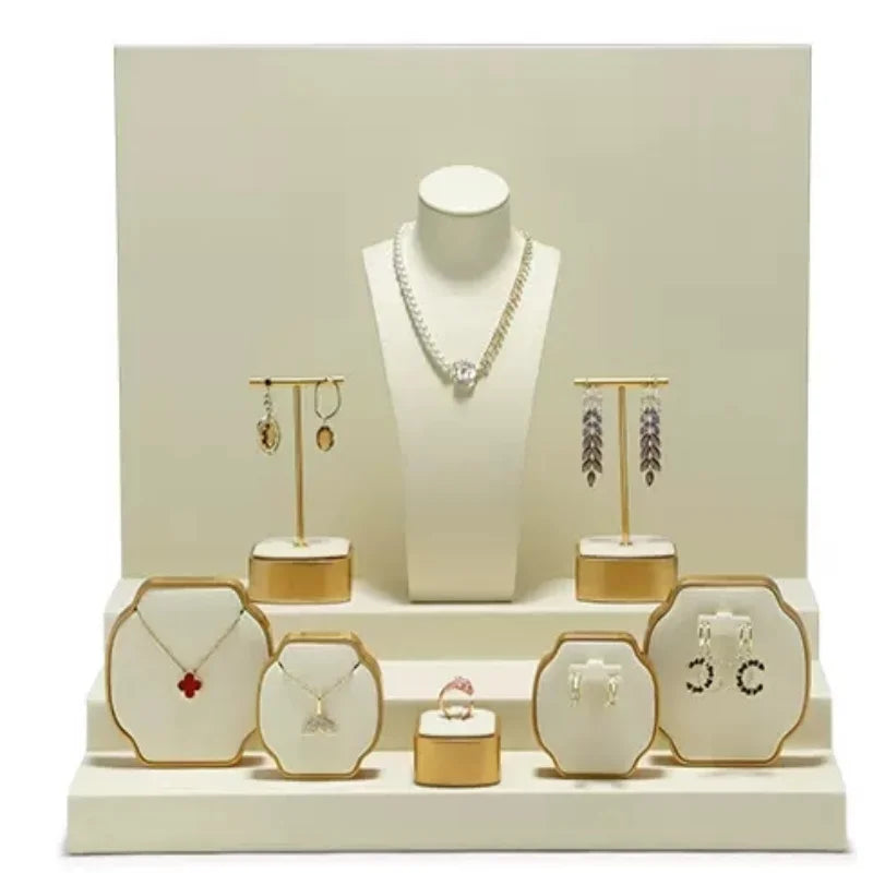 High-end New Design Metal Jewelry Display Props Ring Necklace Earrings Bracelet Jewelry showcase Display Stand