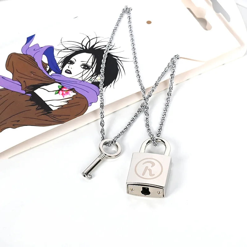 Anime NA Key Lock Pendant Honjo Ren Lovers Lock Couple Necklace for Gifts