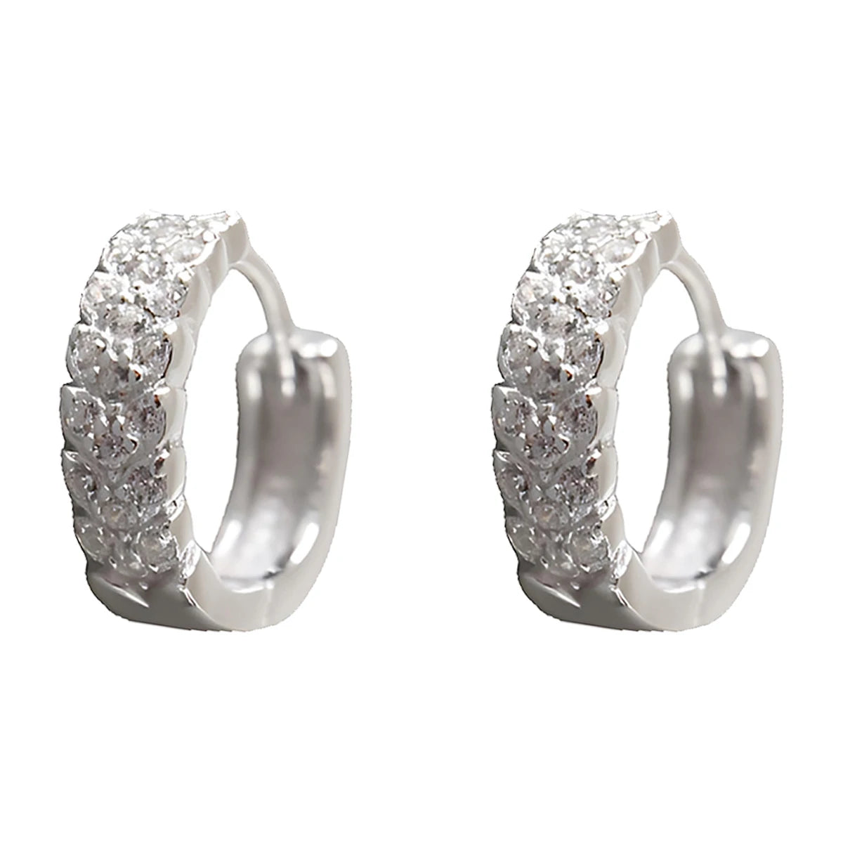 Fashion Pave Zircon Hoop Earrings for Women Designer Custom 925 Sterling Silver Clasp Earring Fine Jewelry Wholesale