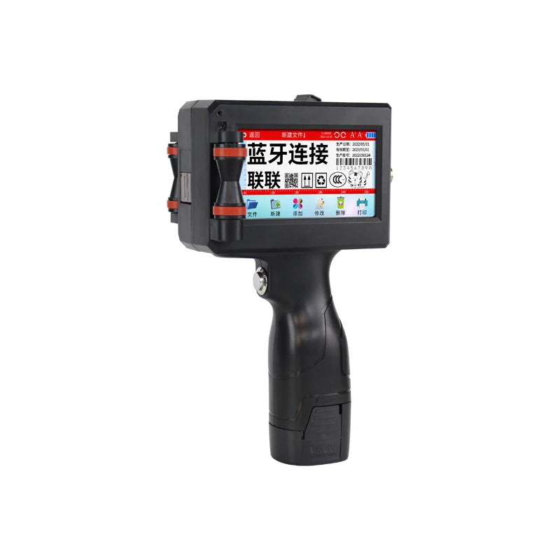 4.3-Inch Touch Screen Intelligent Handheld Cij Printer with DX7 Print Head Date Coding Pattern Printing for Leather