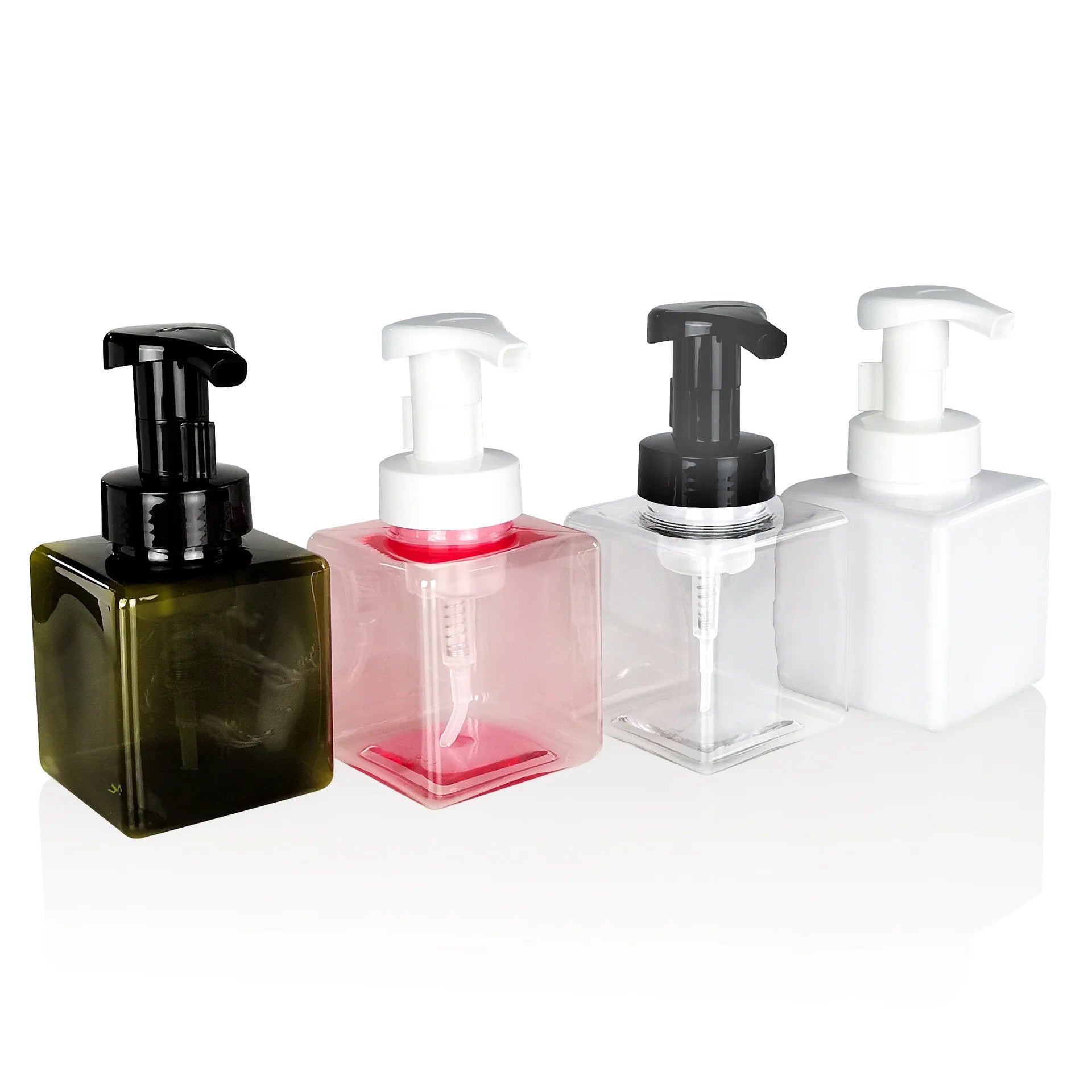 Hot-Selling 250ml Square PET Plastic Cosmetic Lotion Bottle Empty with Different Colors for Skin Care Serum Face Cream Shampoo