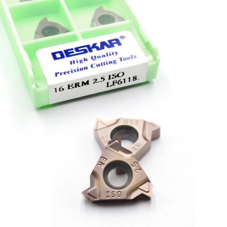 For DESKAR 16 ERM 2.5 ISO LF6118 Customizable Tungsten Carbide Threading Lathe Inserts CVD Coated for Threaded Lathe Holder