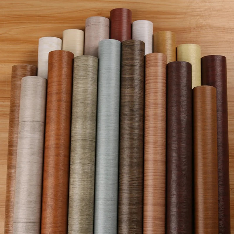Wood Grain 3D PVC Wallpaper Wall Stickers Waterproof & ECO-Friendly Household & Administration Use