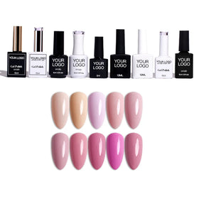 Yichun ODM 15ML Low MOQ Private Label Vegan Cosmetic Odorless Organic Professional Nail Supplies Nude Orange Led UV Gel Polish