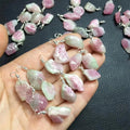 Watermelon Tourmaline Pendant Natural Crystal S925 Silver Buckle Natural Watermelon Tourmaline Rough Stone Pendant