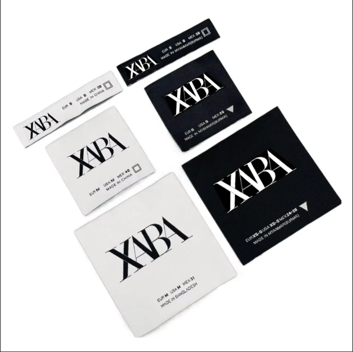 Environmentally Friendly Polyester Embroidery Label for Garments Bags Shoes Custom Size Rectangle Oval Patterns Heat Transfer