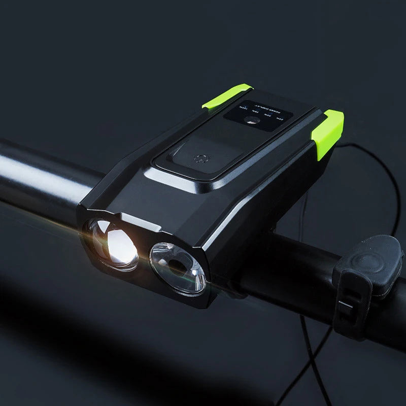 Induction Cycle Front Light USB Rechargeable LED Bicycle Light Bike Lights Horn