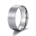8mm DIY Stainless Steel Ring Core for Wood Inlay Outside Sand Finish Polish Inside