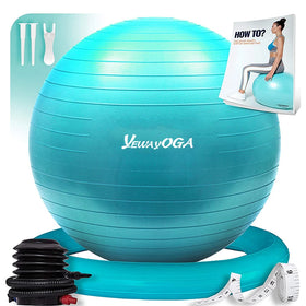 Yewayoga Custom Logo OEM Pilates Yoga Ball Anti-Burst Stability for Balance Trainer PVC 55cm-85cm Multi-Color