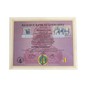 Reserve Bank of Zimbabwe Fifty Containers Serial Number Zimbabwe Nonillon Containers Banknote Certificate Collectible Gift