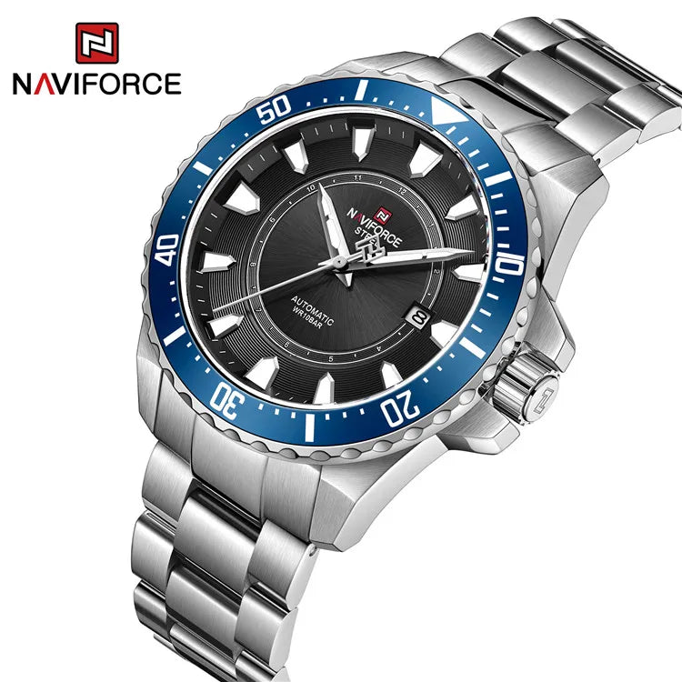 NAVIFORCE S1004 SBEB New Luxury Mechanical Mens Watches Business Automatic Movement Wristwatch 100M Waterproof Sport Relojs