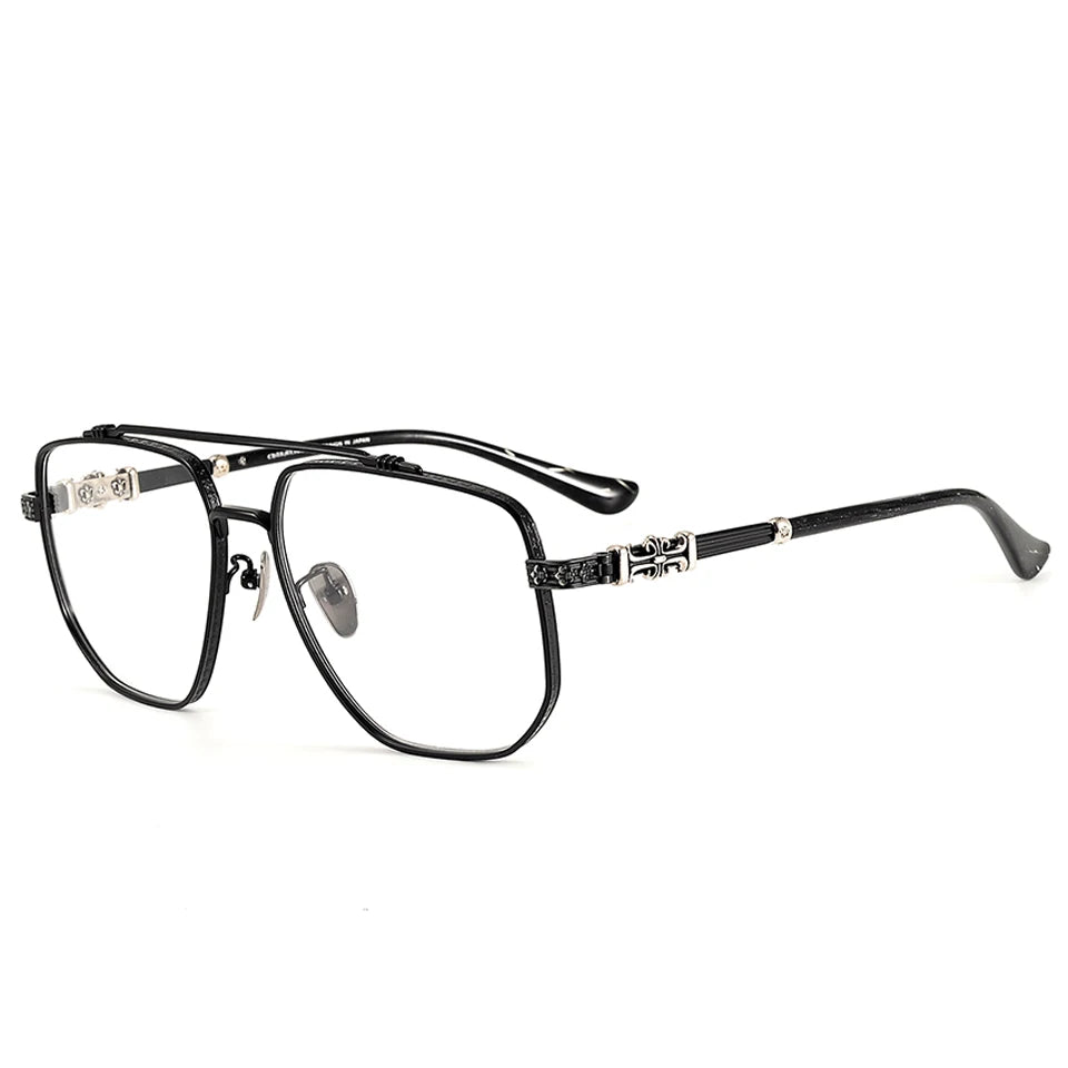 Good Quality Polygonal Unisex Pilot Style Designer Glasses Comfortable Lightweight Radiation Protection Gold Marble Eyewear MegaBDM