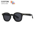 High Quality UV400 Retro Sunglasses with Custom Logo Vintage Round Frame Shades for Men and Women Durable PC Material