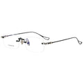 High Quality Pure Titanium Glasses Frame  Business Rimless Eyeglasses for Men Custom Prescription Optical Frame