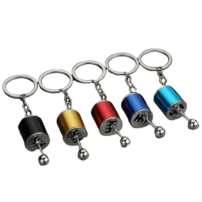 Metal Key Chains Ring Auto Part Model Keyrings Gear Box Promotional Keychain Six-speed Manual Transmission Shifter Keyring Keyfo