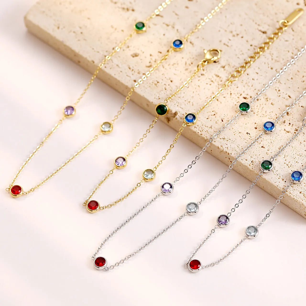 Stainless Steel Colored Zircon Bracelet Fashion Adjustable Bracelets for Women Designer Bracelet Jewelry Sets