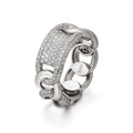 Bling Full Diamond Band Design S925 Ring Men Women Iced Out Sterling Silver Ring Hip Hop Fashion Jewelry 2021