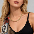 Trendy Spliced Twist Chain Necklace for Women Trendy Lady Daily Neck Chain Choker Collar Accessories Female 2025 Fashion Jewelry